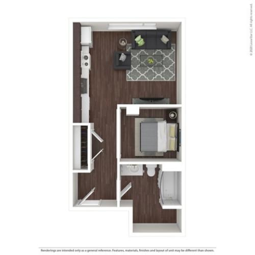 Studio Apartment | HANA Apartments | Seattle Apartments
