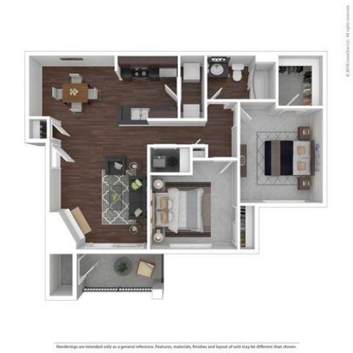 Lookout 1 Bed Apartment The Bluffs at Castle Rock Apartments