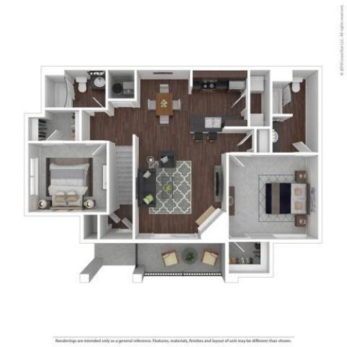 Peakview 2 Bed Apartment The Bluffs at Castle Rock Apartments