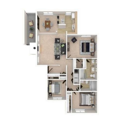 One Bedroom One Bath 535 1 Bed Apartment Charter Club Apartments