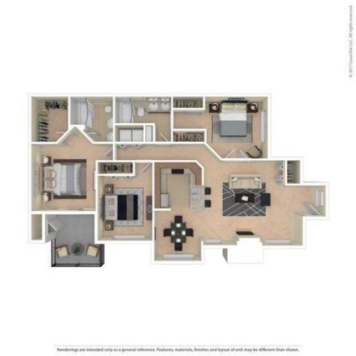 Rockwood 2 Bed Apartment The Heights at Bear Creek Apartments