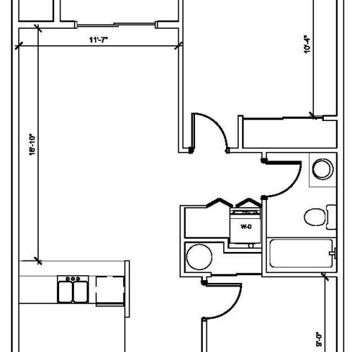 1 Bedroom with washer dryer | 1 Bed Apartment | Pine Ridge Apartments