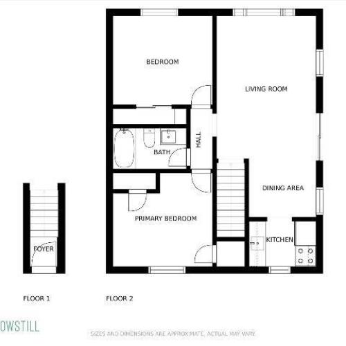 Lysander Two Bedroom Floorplan