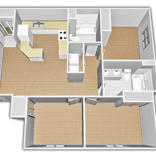 3 bed, 2 bath
