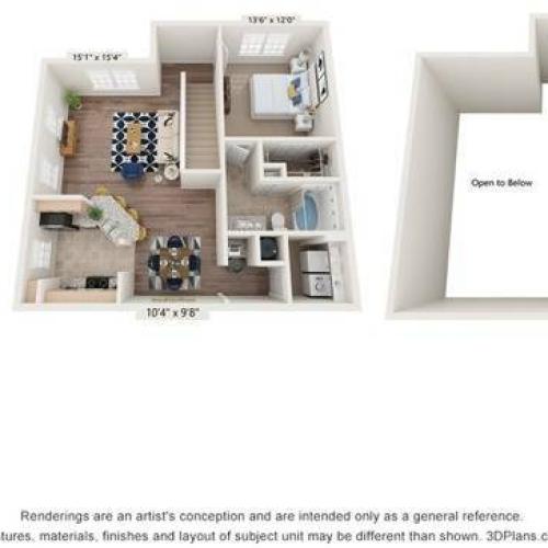 One Bedroom One Bathroom Floor Plan