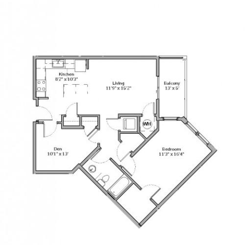 A4- ONE BEDROOM ONE BATH