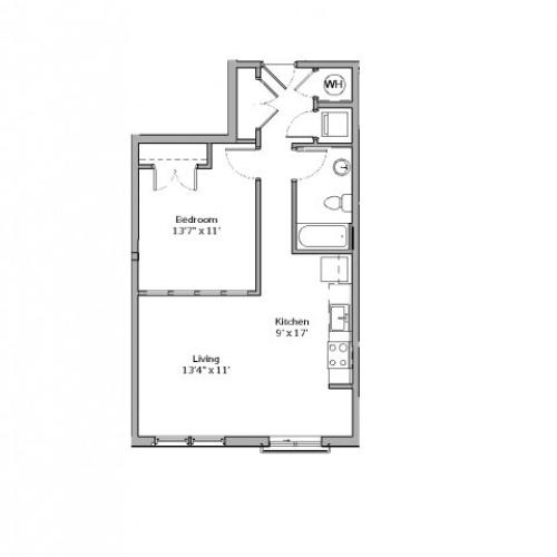 A5- ONE BEDROOM ONE BATH