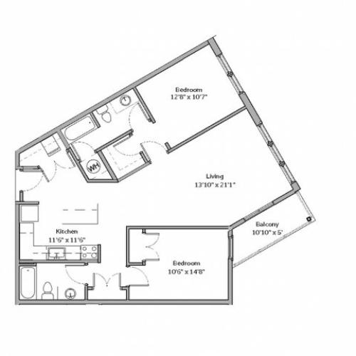 B5- TWO BEDROOM TWO BATH