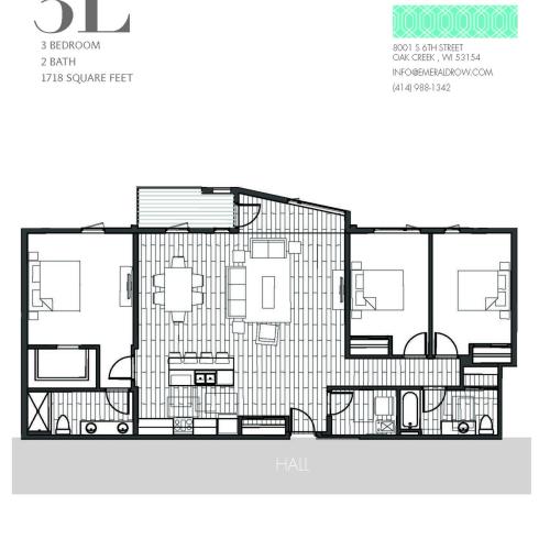 3 Bed 2 Bath Floor Plan 3L