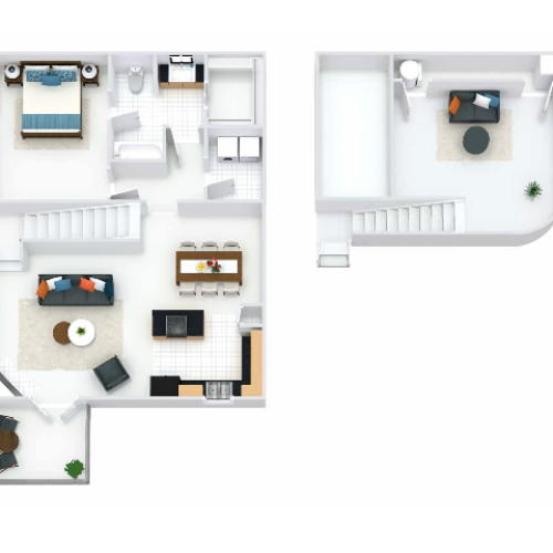 Regents Floor Plan with Loft and Balcony