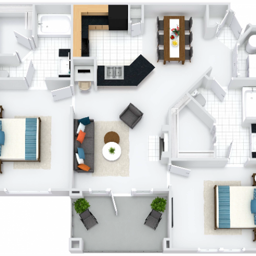 Bristol Floor Plan with Balcony