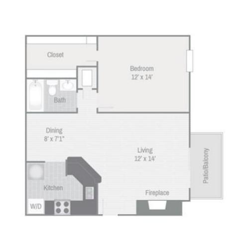 Floor Plan 3 | Nashville Apt | Bellevue West