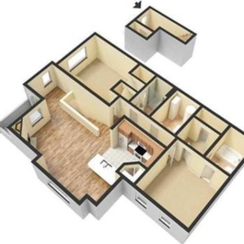 Vivaldi - Two bed Two bath - 1215 sq ft