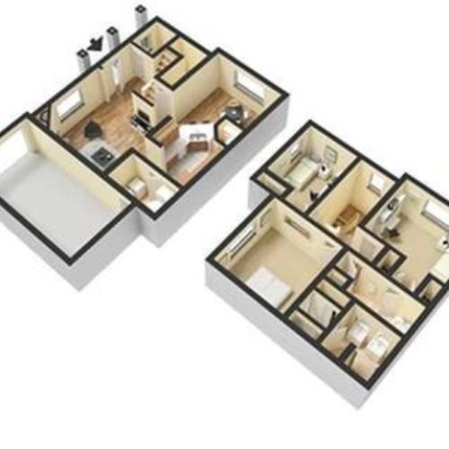 Wagner - Three bed Two and One Half Bath - 1450 sq ft