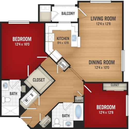 B3 - 2 Bedroom_2 Baths