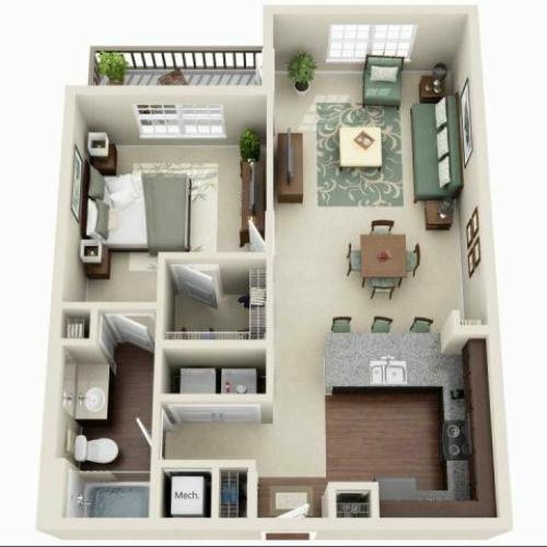 A3 - 1 BEDROOM 1 BATH