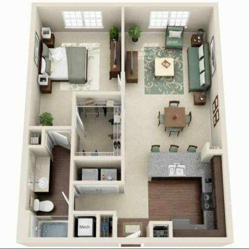 A3A - 1 BEDROOM 1 BATH