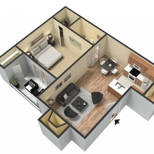1 bedroom floorplan
