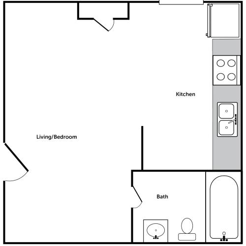 Two Bedroom/One Bathroom with a Den Apartment in Denton, Texas