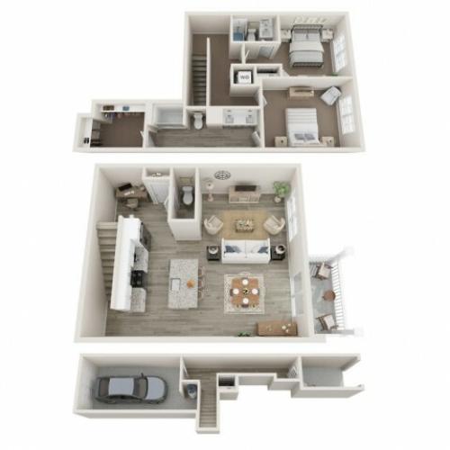 2BR|2.5BA Townhome