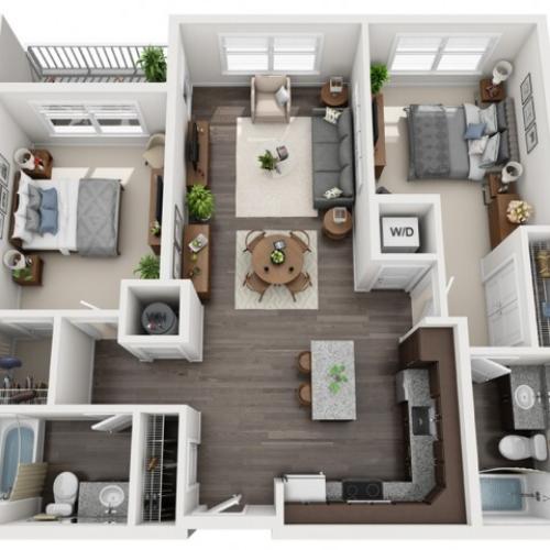 B1- TWO BEDROOM TWO BATH