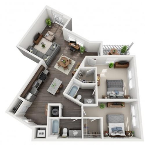 B8- TWO BEDROOM TWO BATH
