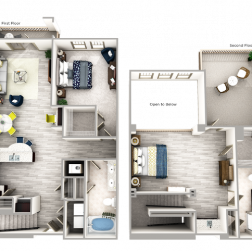 One Bedroom Apartment in Buckhead with Loft