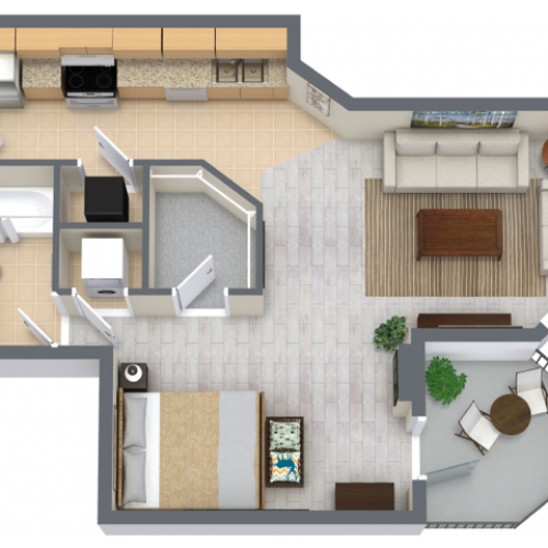 Enclave 651 Square Feet Studio | One Bathroom