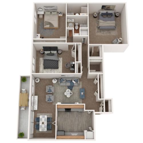 Lafayette Plaza 3 Bedroom 2 Bath