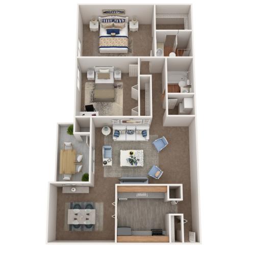 2 bed 2 bath