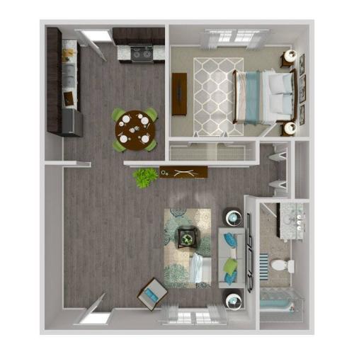 2x1 2 Bed Apartment Adams House