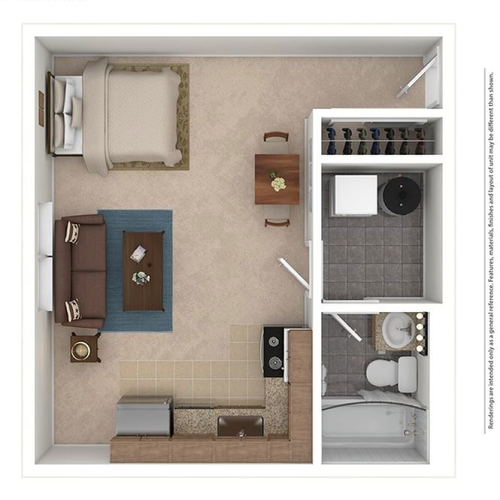 AudubonPointe 0BD 1Bath 350sqft