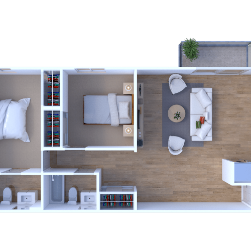 GoshenTerrace 2BD 2Bath 911sqft