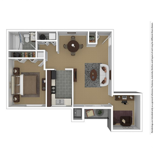 Willowdale 1BD 1Bath 764sqft