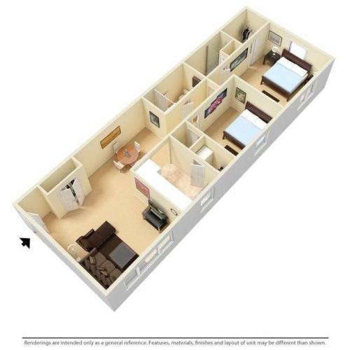 Willowbrook Renovated 2BD 2Bath 800sqft