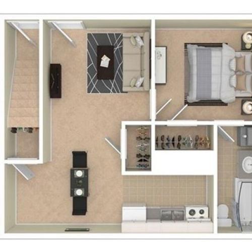 VairoVillage 1BD 1Bath 535sqft