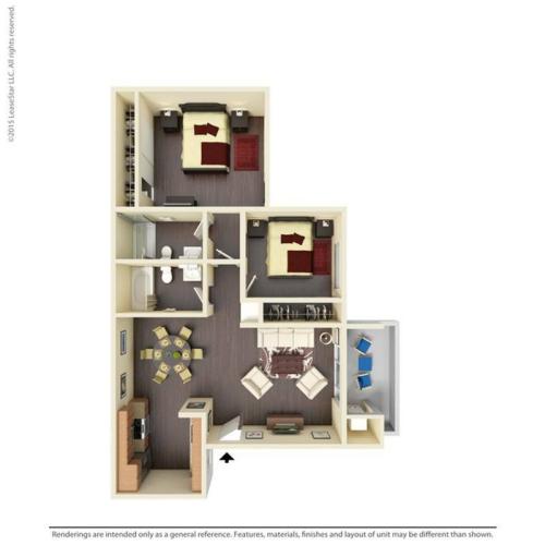 2x2A 3D Floor plan Image