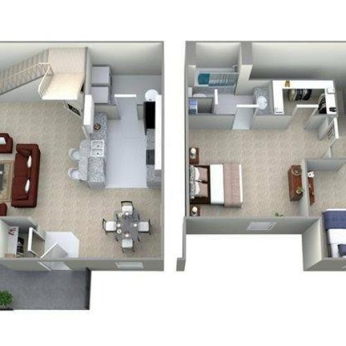 VH-2B2.5BTH1128 Sq. Ft.