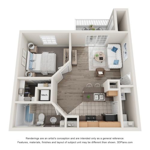 Chestnut 2 Bed Apartment Forest Ridge Apartments