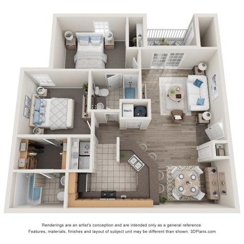 Aspen 1 Bed Apartment Forest Ridge Apartments