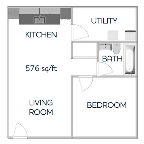 1 Bedroom/1 Bathroom