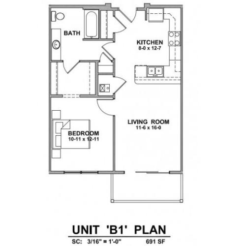 I 2 Bed Apartment Tallgrass Apartments
