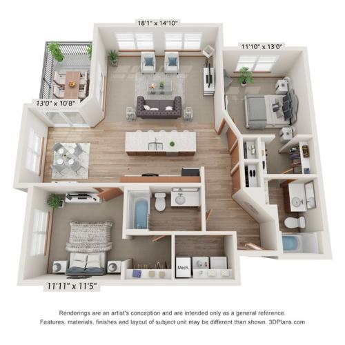 E 1 Bed Apartment Tallgrass Apartments II