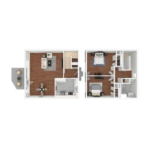 2 Bedroom, 1 Bath