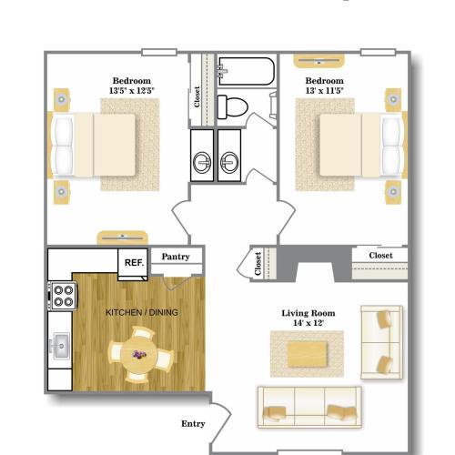 1x1 1 Bed Apartment Wildcreek Apartments