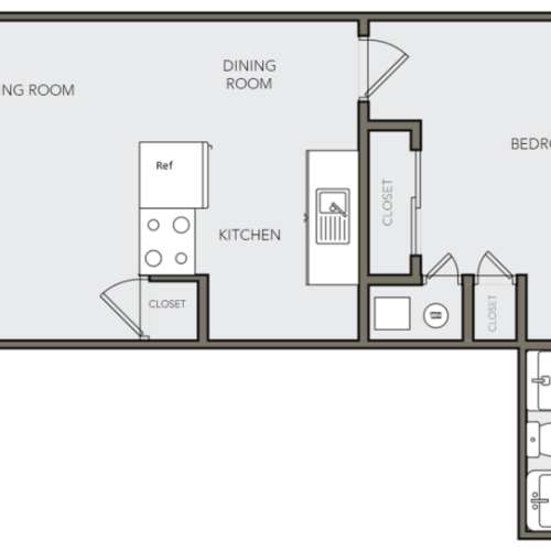 The Cabin _A_ 1 BR 1 Bath 468SqFt