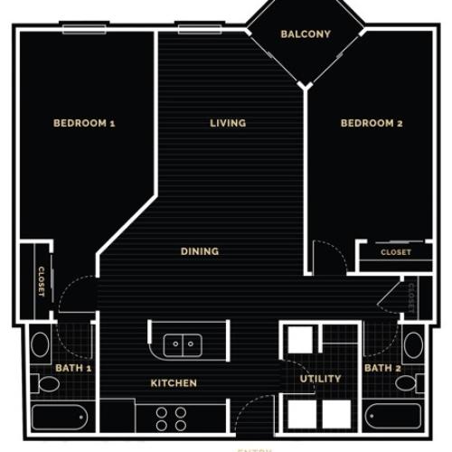 Two Bedroom Floor Plan