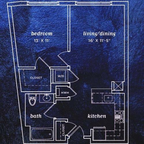One Bedroom Floor Plan