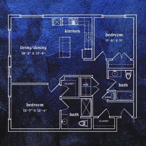 Two Bedroom Floor Plan