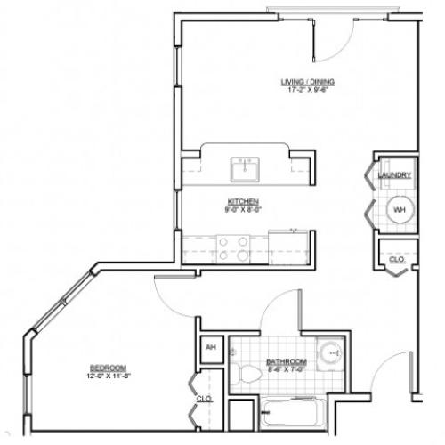 Floor Plan 6 | Apartments Everett MA | Wellington Parkside